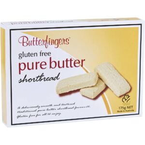 Butterfingers Gluten Free Shortbread Biscuits Pure Butter 175g