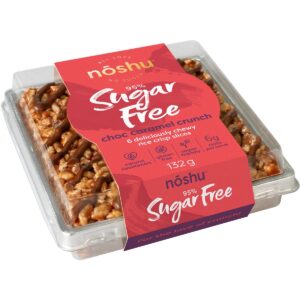 Noshu 95% Sugar Free Choc Caramel Crunch Slices 132g