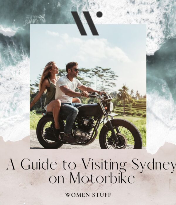 A Guide to Visiting Sydney on Motorbike Banner Image - Side view of young man riding on a motorcycle with his girlfriend on country road