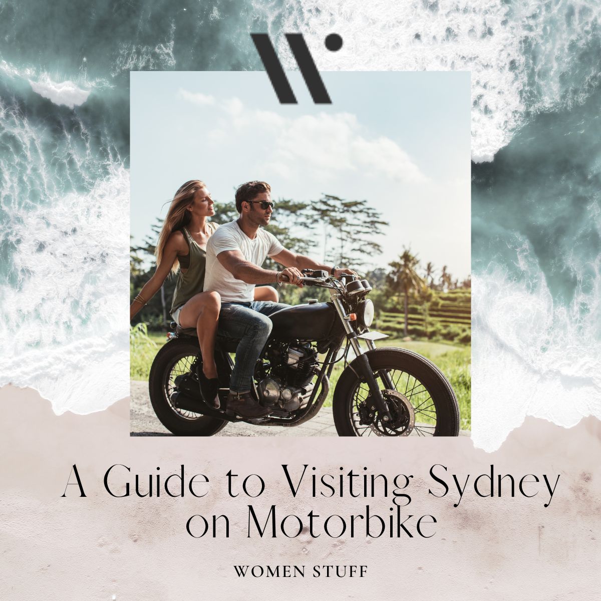 A Guide to Visiting Sydney on Motorbike Banner Image - Side view of young man riding on a motorcycle with his girlfriend on country road